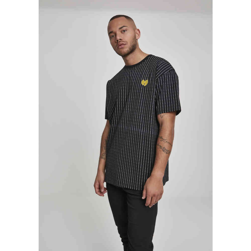 Wu Wear Wu Wear Heren Tshirt Wu Wear Pin Stripe Zwart Wu Wear Wu Wear Heren Tshirt Wu Wear Pin Stripe Zwart
